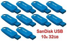 LOT 10x SanDisk Cruzer Snap USB 2.0 Flash Drive 32GB SDCZ62-032G - 32 GB B picture