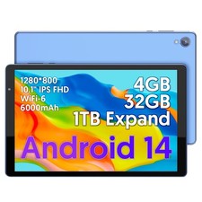 FITIFUN Android 14 Tablet, 10.1-Inch HD Display, 4GB RAM, 32GB Storage, 1TB picture
