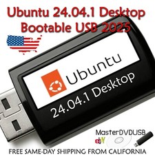Ubuntu Desktop 24.04.1 LTS 2025 - Bootable USB Flash Drive - 64-bit Secure OS picture