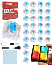 90PCS Keyboard Clickers for 3D Prints, 3-Pin Blue MX Switches picture