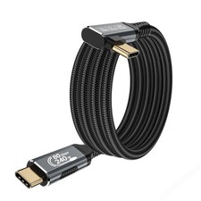 USB-C 80Gbps 240W Cable 6.6ft Right Angle Braided Thunderbolt 4 8K Video picture