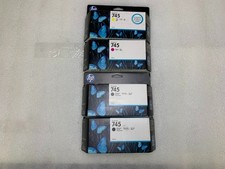 4 Pack Genuine HP 745 300ml Ink Cartridge Designjet Z2600 Z5600 Black EXP: 2020 picture