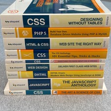 SitePoint Web Design Books Lot 9 PHP5 CSS Anthology HTML JavaScript Vintage Tech picture