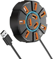 Adaptador concentrador multipuerto USB 2.0 de alta velocidad con 10 puertos PC picture
