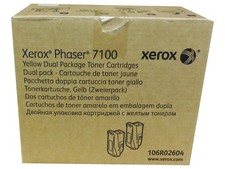 Xerox 106R02604 Yellow Toner 2-Pack Phaser 7100 4.5k ea. picture