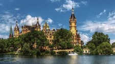 Landscape architecture building old water trees germany Custom Gaming Mat Desk picture