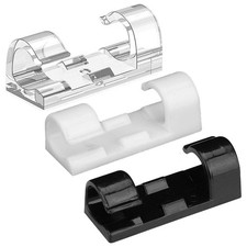 Adhesive Cable Clips Set Of 20pcs No Drilling Finisher Wire Clamp Cord Organizer picture