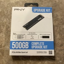 New PNY 2280mm Upgrade Kit 500GB M.2 NVMe Gen 4.0 x 4 SSD M280CS2340-500KIT-RB picture
