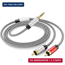 3.5mm to 2RCA Audio Cable 3ft, Auxiliary Adapter,Stereo Splitter Cable AUX, RCA picture