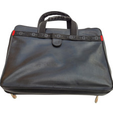 Briefcase Swiss Gear Bag Pro Folio Wenger Black Leather 15 inch with Calculator picture