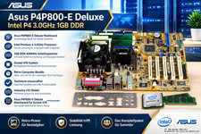 Asus P4P800-E Deluxe + Intel P4 3.0GHz + 1GB DDR Motherboard CPU RAM Retro Bundle picture