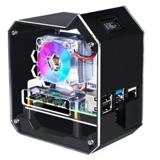 Mini Tower Nas Kit For Raspberry Pi Pi Ice Tower Cooler With Pwm Rgb Fan M.2 Sat picture