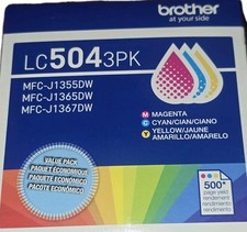 Brother Gen LC504 3PK Standard Yield Cyan Magenta Yellow Ink Cartridge Office  picture