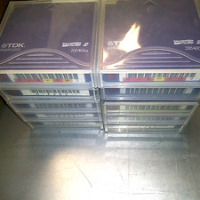 Lot of 20 TDK D2405-LTO2 LTO Ultrium 2 Data Cartridge 200/400GB, plastic box picture