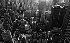Landscape urban architecture city cityscape monochrome Custom Gaming Mat Desk picture