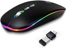 Sleek Wireless LED Mouse: Rechargeable Silent Bluetooth Comfort for All Devices picture