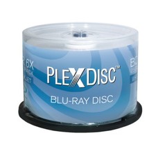 50 PlexDisc 6X Blank BD-R Blu-Ray 25GB White Inkjet Hub Printable Disc 633-214 picture