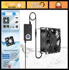 80mm Dual Ball Cooling Fan - IP68 Waterproof, 5000RPM, Stepless Speed Control fo picture