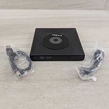 External USB 2.0 DVD RW CD Writer Drive Slim Portable Optical Burner Laptop PC picture