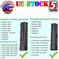 PA5109U-1BRS PA5024U-1BRS Battery for Toshiba Satellite C850 C805 PA5023U-1BRS picture