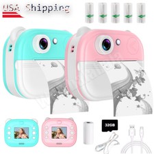 48MP Kids Thermal Instant Print Camera Children Photo Video Recorder + 32GB Card picture
