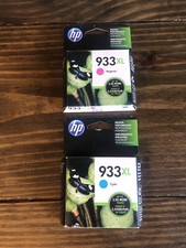 (2) HP 933 HP Ink Cartridges - (1) Cyan & (1) Magenta  picture