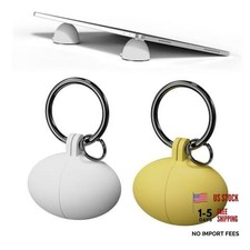 Portable Egg Keyring Style Anti-Slip Silicone Laptop & Pad Stand white+yellow picture