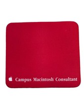 Vintage Apple Campus Macintosh Consultant Red Foam Mouse Pad Mat 80s 90s Mac picture