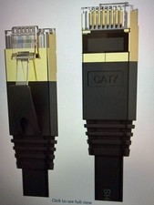 CAT7 Ethernet cable flat, RJ45 high speed cord for laptops, PC, routers, modem picture