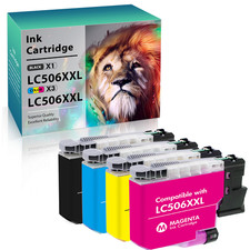 4pk Black Color Ink Cartridges fits for Brother LC506XL LC506 XXL MFC-J4355DW picture