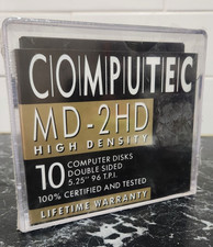 Vintage Floppy Disks 5.25” 10 MD-2HD Computec Japan High Density Sealed 1980s picture