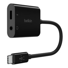 Belkin RockStar 3.5mm Audio + USB-C Charge Adapter - Black(NPA004btBK) 60W PD picture