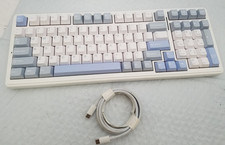 AULA F99 Wireless Mechanical Keyboard, Tri-Mode White&Gray&Blue-Pink switches picture