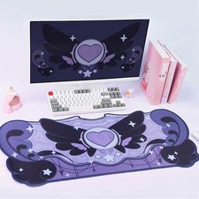 GeekShare Large Gaming Mouse Pad Non-Slip Rubber Back Star Wings Dark Purple picture