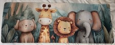 Cute Watercolor Safari Jungle Animals Desk Mat Extended Mouse Pad Play Runner picture