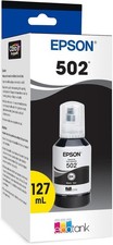 3 Pack Genuine Epson 502 Black Ink Bottles T502120-S EcoTank Printer Ink picture