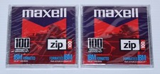 Lot of 2 MAXELL Zip 100-DOS 100MB DOS Formatted Zip Disk Drives NEW/SEALED picture