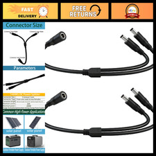 14AWG Heavy-Duty DC Power Splitter Cable 1.3FT 5.5mm x 2.1mm, 1 Female to 2 Male picture