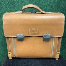 Vintage Rare McNeill Handmade Tan Leather Briefcase picture