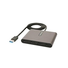 StarTech.com USB 3.0 to Quad HDMI Adapter, 4x 4-port, Space Gray  picture