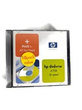 HP INVENT DW00021 DVD+RW 4X 4.7GB DATA 10 PACK Factory Sealed picture