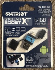 Patriot Stellar Boost XT 64GB  microUSB/USB 3.0 OTG Flash Drive Sealed NOS picture
