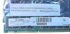Infineon - 128MB (1X128MB) 133Mhz PC133 for sale,  P/N: HYS64V16300GU-7.5-C2 picture