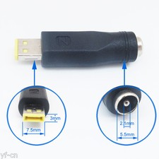 100x Mini Square DC Power Plug to 5.5x2.1mm Charger converter Adapter For Lenovo picture