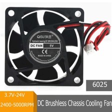 DC 3.7V-24V Brushless Chassis Cooling Fan 6025 60mm x 60mm x 25mm 2 Pin Cable picture