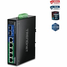 TRENDnet 6-Port Hardened Industrial Unmanaged Gigabit 10/100/1000Mbps DIN-Rail picture