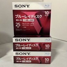 Sony BD-RE 25GB 2X video blu ray - Lot Of 3 - 10 Disc Per pack - Japan picture