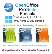 OpenOffice Pro Suite Portable Edition USB No CD Rom Needed for Windows 7 8 10 11 picture