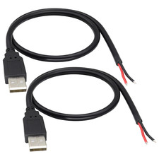 18AWG USB 2.0 Male Plug to 2Pin Bare Cable USB a Male Plug to 2Pin Bare Wire picture