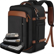 Vancropak 40L Travel Backpack Flight Approved Carry Large, Dark Black Brown picture